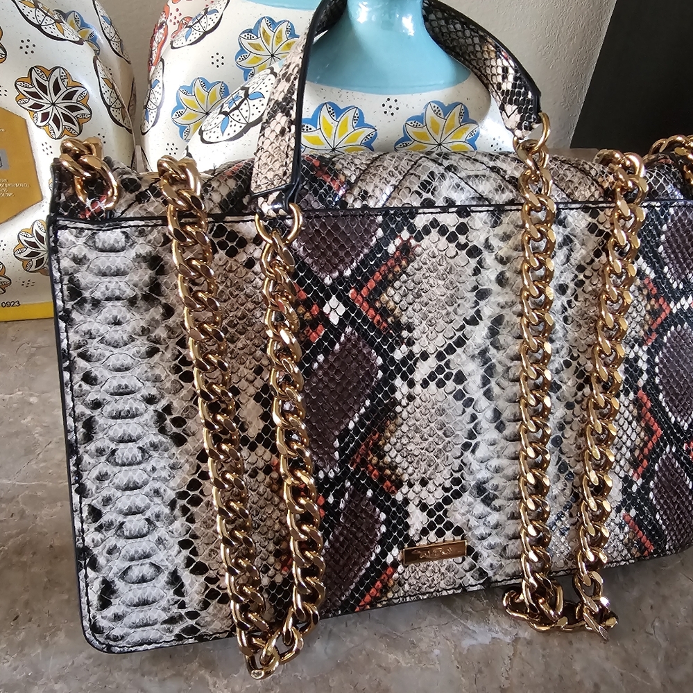 Aldo Python Snakeskin Pattern Bag Greenwald Women… - image 7